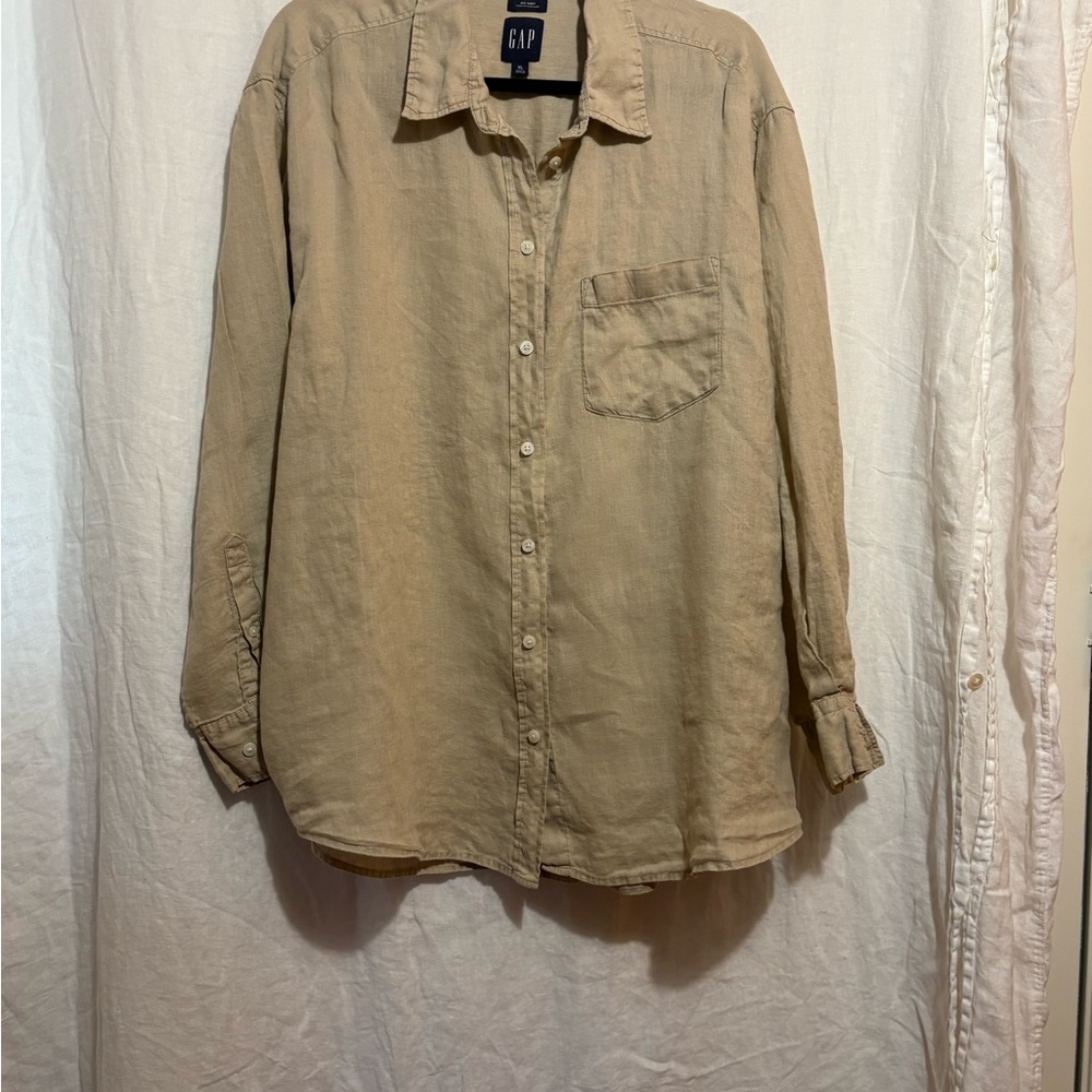 GAP Tan Linen Shirt